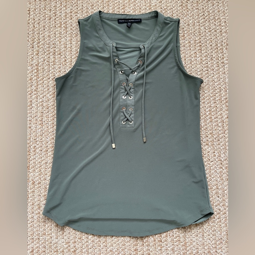 White House Black Market Lace up tank